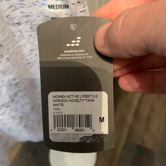 BCG white with‎ grey metallic activewear tank. NWT - Picture 2 of 7